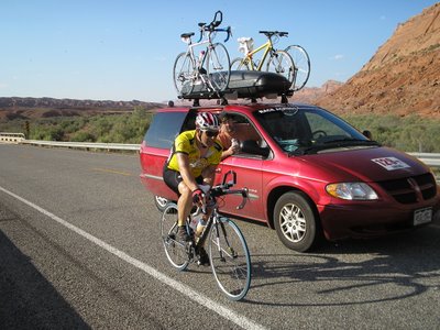 Riding Near Utah/Colorado Border, Race Across America 2006