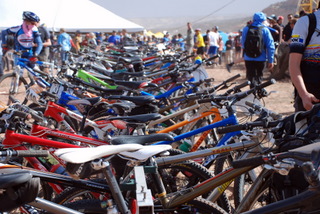 Bikes Ready for Start at the 24 Hours of Moab