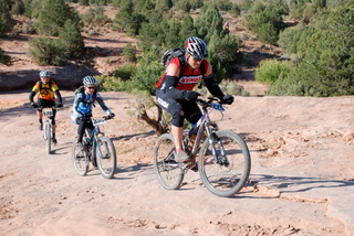 Riders on Slickrock at the 24 Hours of Moab