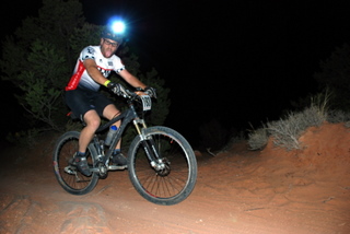 Nick Armano During the Night at the 24 Hours of Moab