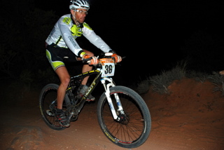 Roan Exelby during the Night at the 24 Hours of Moab
