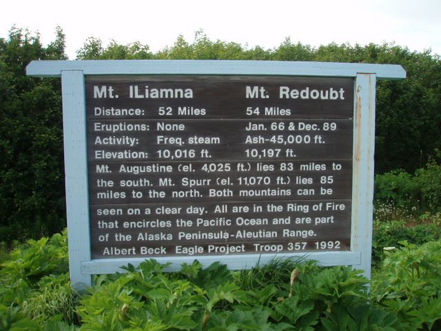 Sign About Mountains Along the Kenai Peninsula