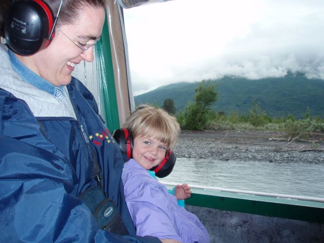 Barb and Cassidy on the Air Boat