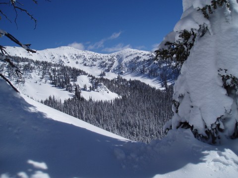 View from ridge behind Eiseman Hut