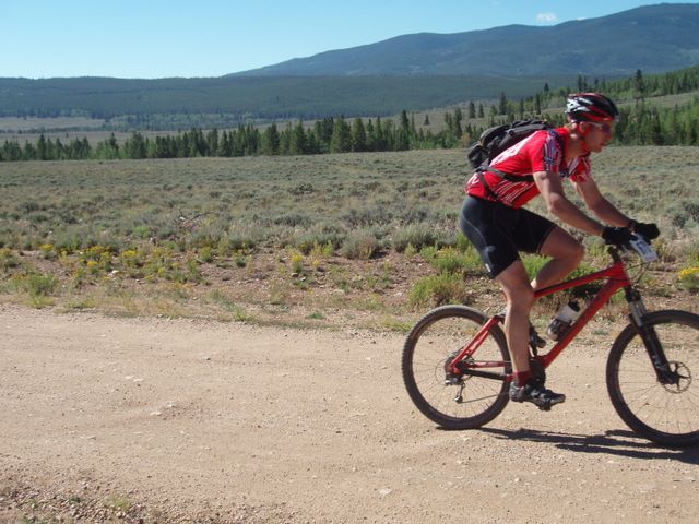 Leadville 100 Bottom of Columbine Climb Outbound