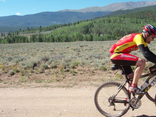 Leadville 100 Bottom of Columbine Climb Outbound