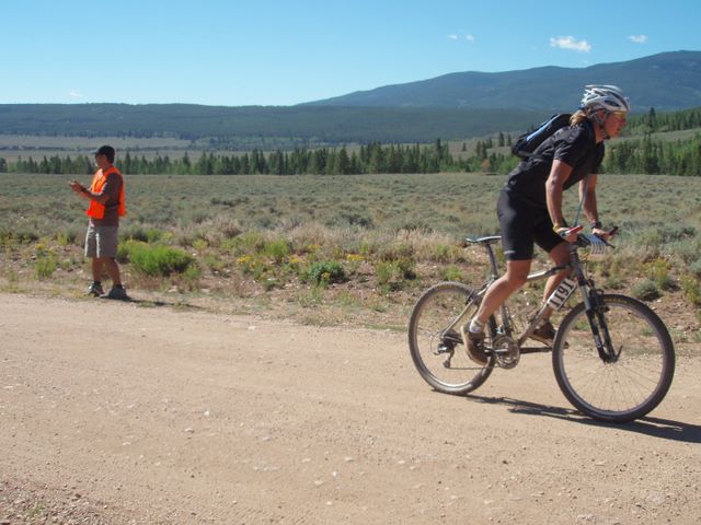 Leadville 100 Bottom of Columbine Climb Outbound