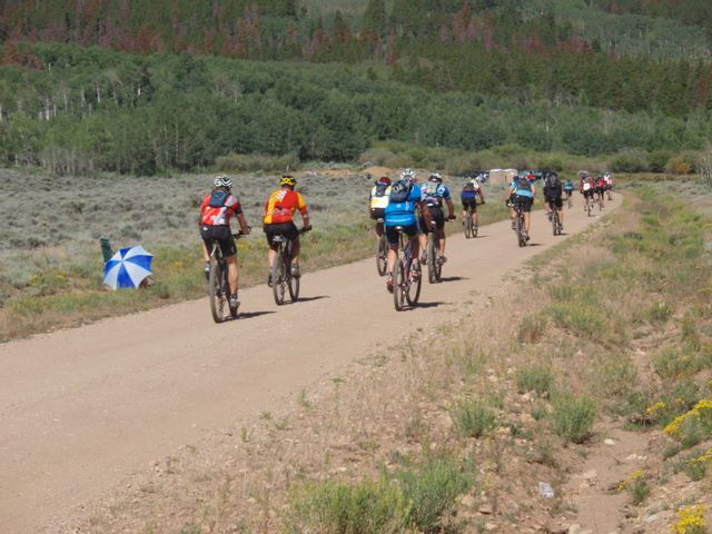 Leadville 100 Bottom of Columbine Climb Outbound