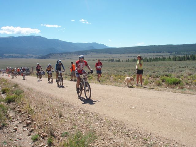 Leadville 100 Bottom of Columbine Climb Outbound